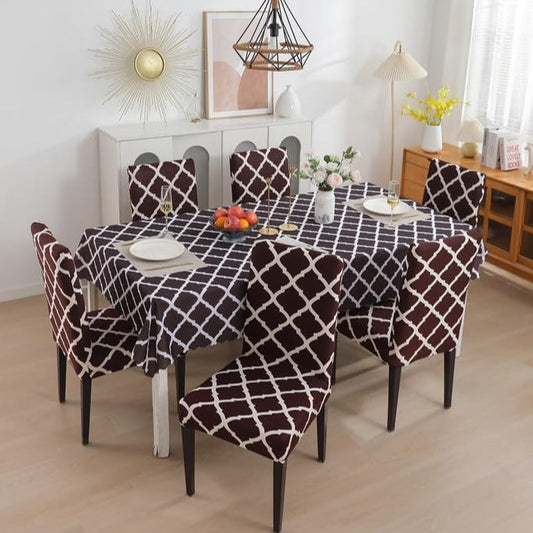 Diamond Red Chair & Table Cover