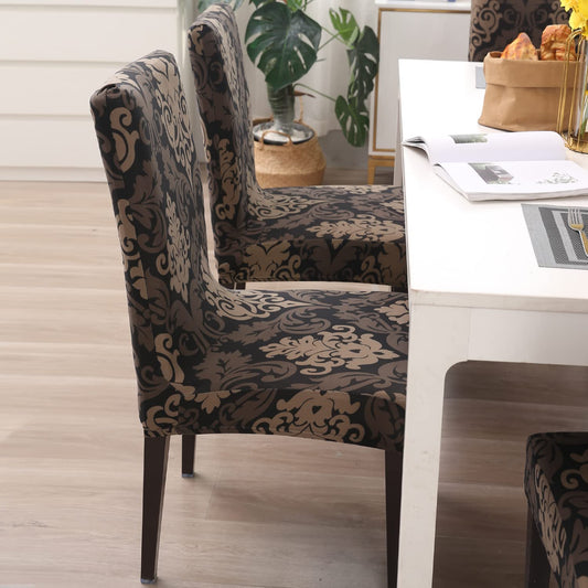 Brown Brocade Chair Cover