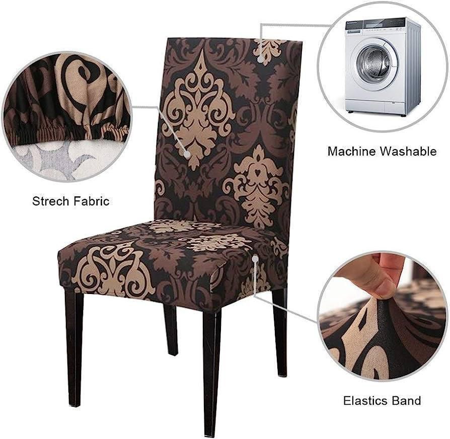 Brown Brocade Chair Cover