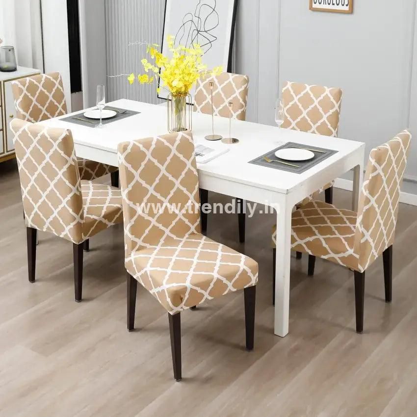 Cream Diamond Chair Cover