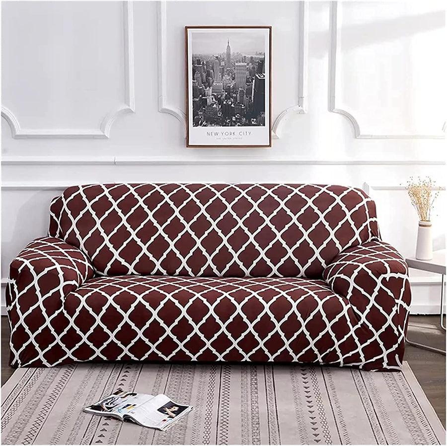 CoverHome Exclusive Stretchable Sofa Cover - Red Diamond