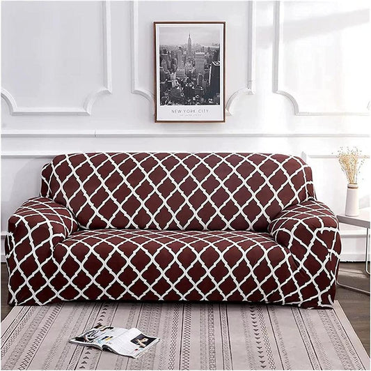 CoverHome Exclusive Stretchable Sofa Cover - Red Diamond