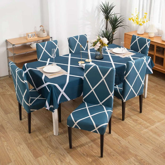 Cross Blue Chair & Table Cover