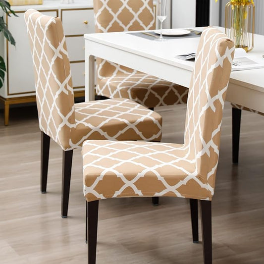 Cream Diamond Chair Cover