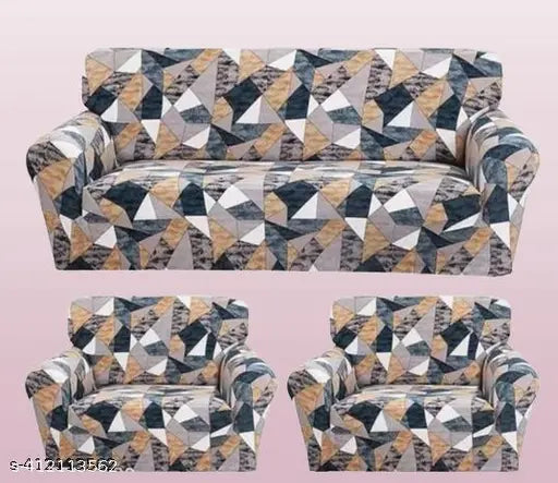CoverHome Exclusive Stretchable Sofa Cover - Shades Of Prism