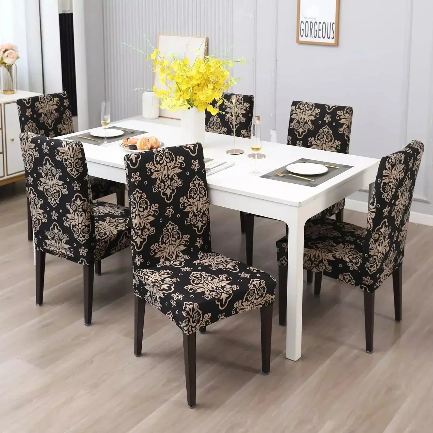 STRETCHABLE CHAIR COVERS, MEROON FLORAL - Fab Home Decor - Sofa Cover