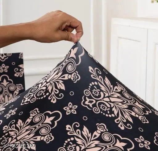 Black Brocade Chair & Table Cover