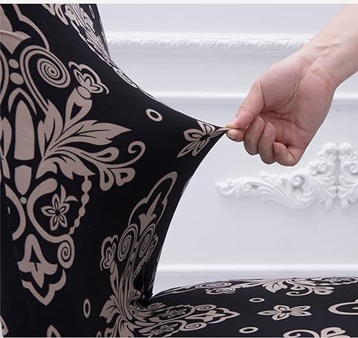 Black Brocade Chair Cover