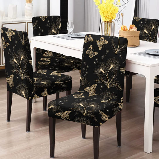 Golden Butterfly Chair Cover