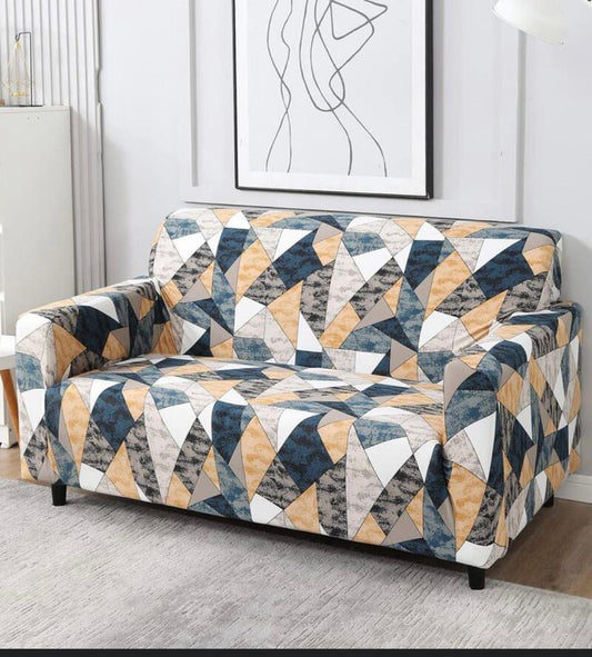 CoverHome Exclusive Stretchable Sofa Cover - Shades Of Prism