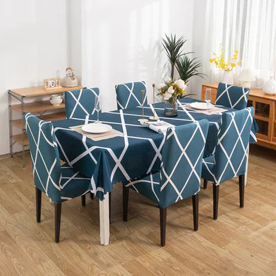 Cross Blue Chair & Table Cover
