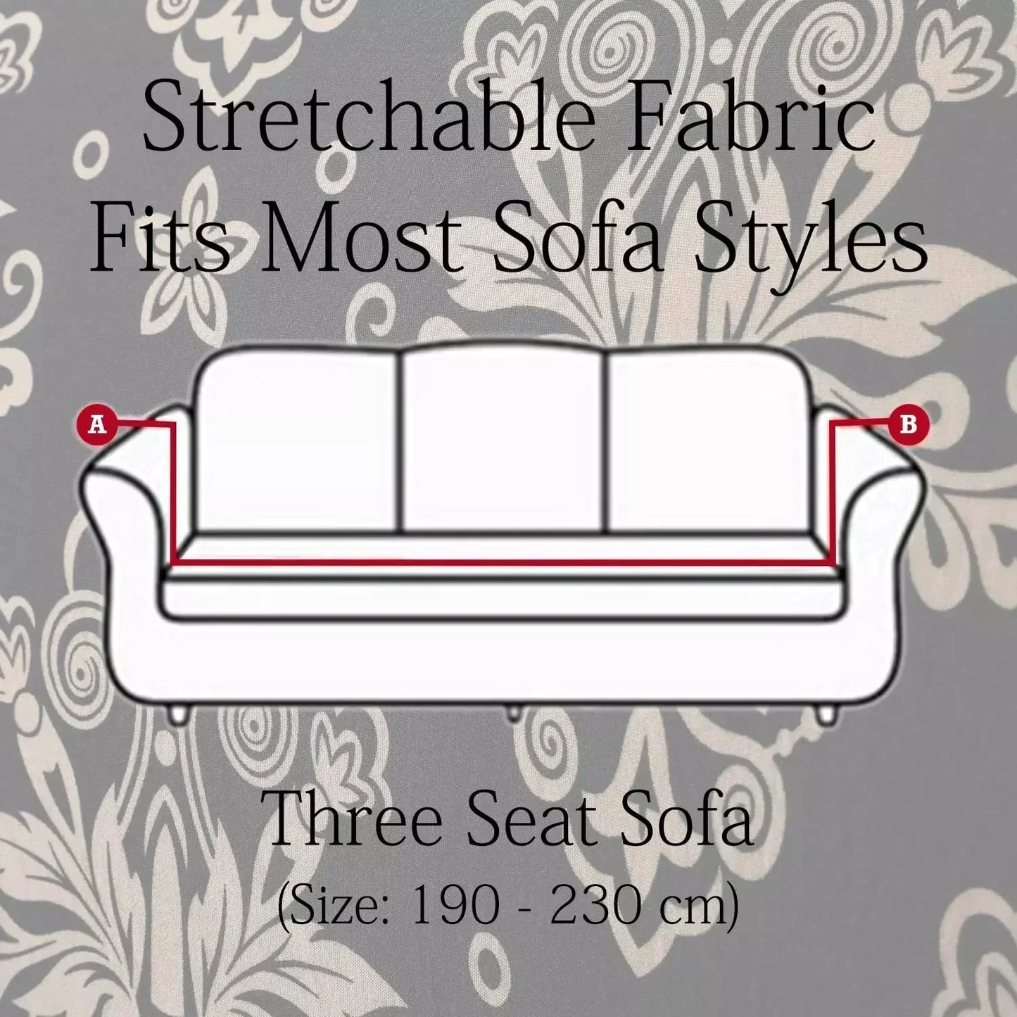 Faboholic Blooming Elegance: Floral brown Sofa Covers for Fabulous Brown Dhamash