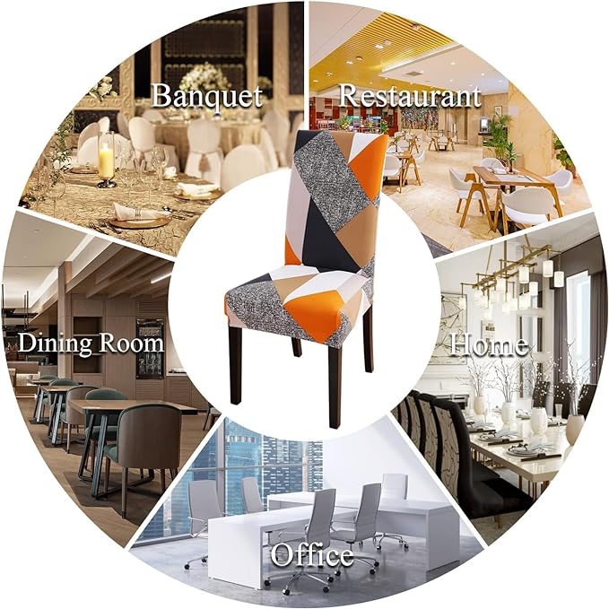 Orange Prism Chair Cover