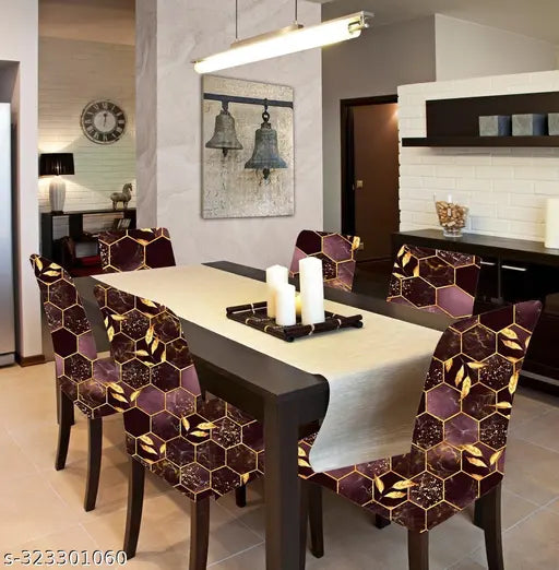 Golden Hexagon Chair Cover