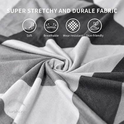 BLACK & WHITE DELIGHT ELASTIC SOFA COVER